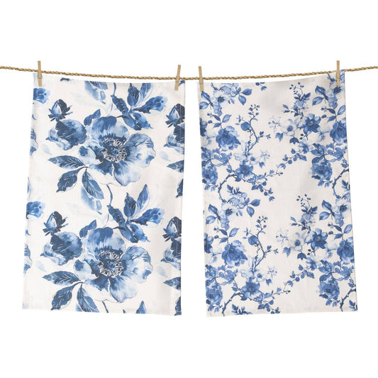 Tea Towel - Blue Floral (Pk/02 Ast)