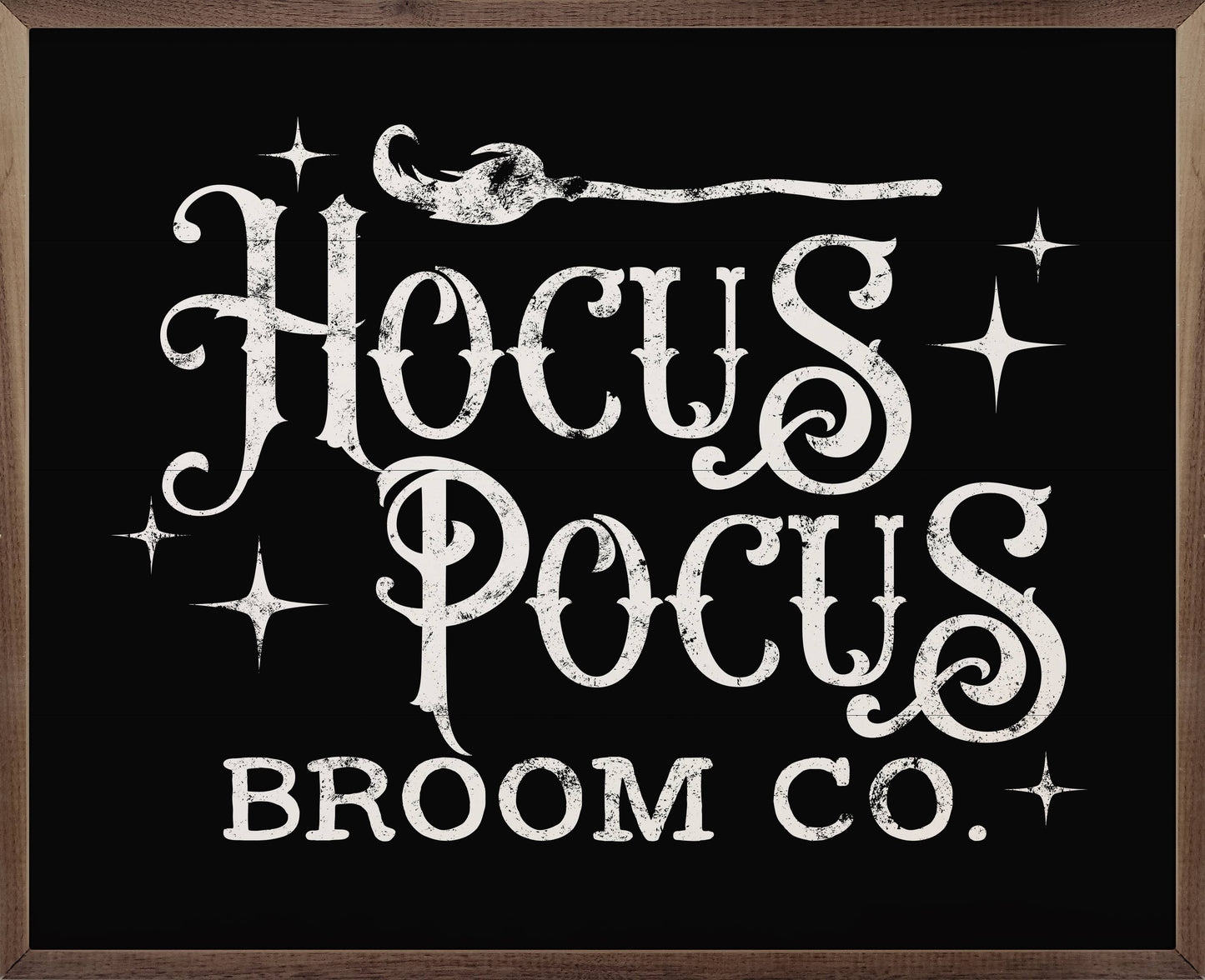 Hocus Pocus Broom Co Stars Black: 10 x 8