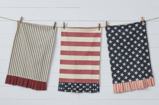 American Flag Tea Towels (Pk/03 Ast)