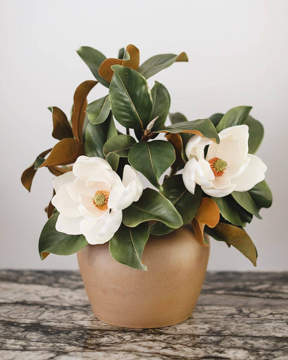 Faux Magnolia Leaves 14"