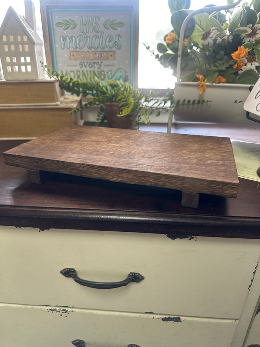 Large Brown Wood Riser