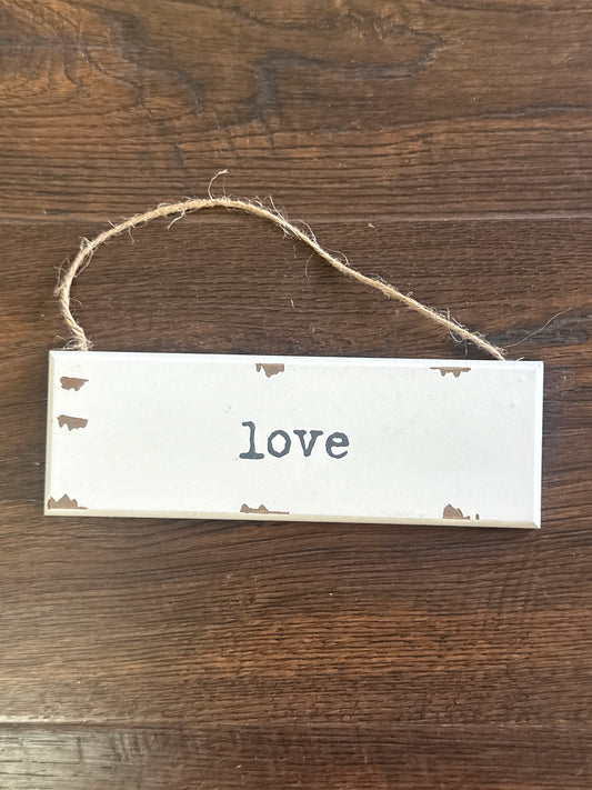 Love Hanging Sign