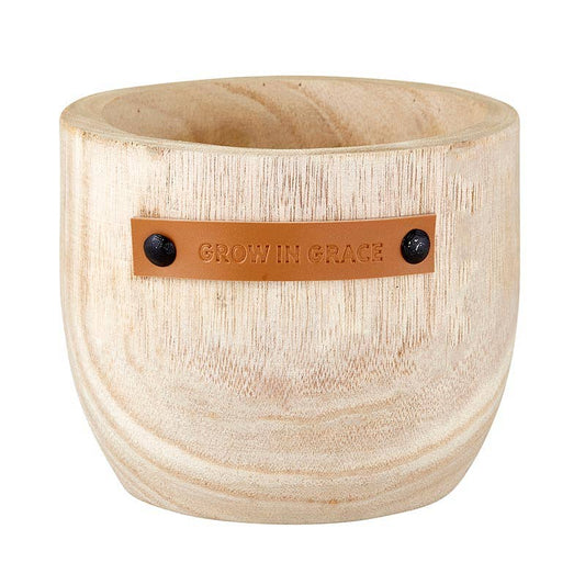 Wood Planter-Grow In Grace