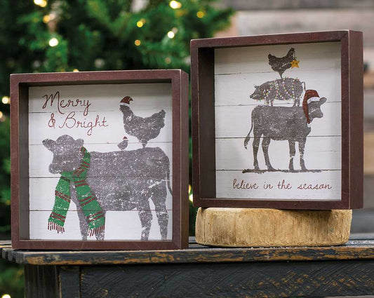 Believe in the Season Box Sign
