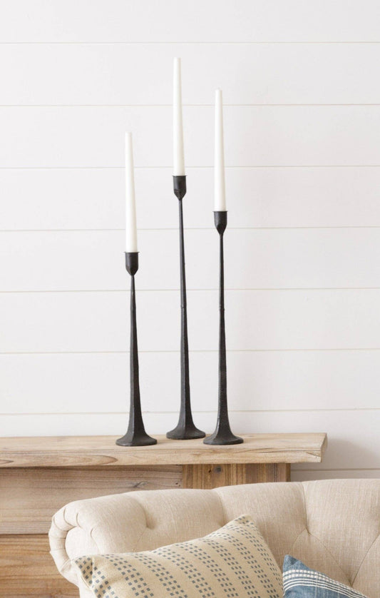 Hand Forged Metal Candle Holders (SET OF 3)