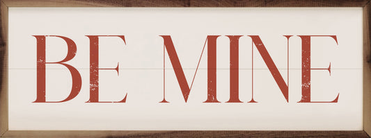 Red Be Mine On White: 12x4