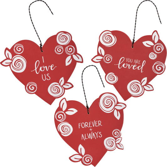 I Love Us Ornament Set