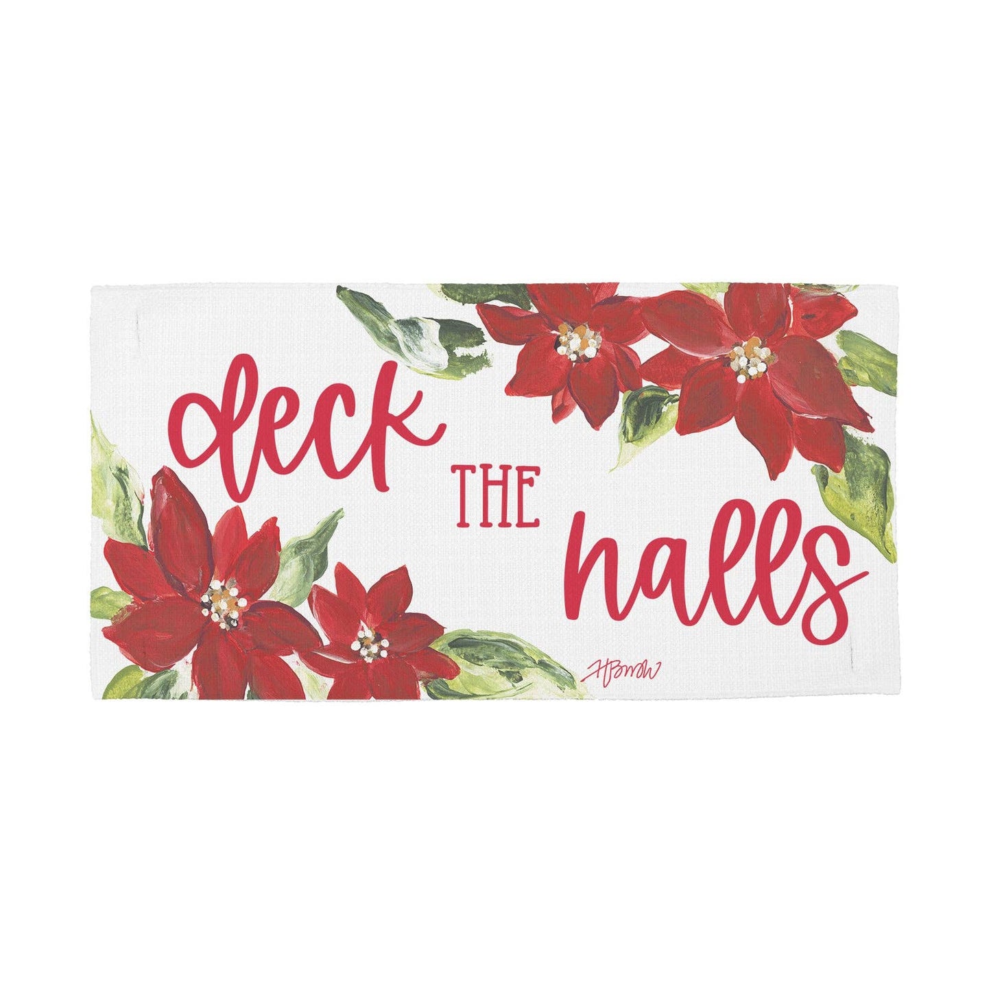 Christmas "Deck the Halls Poinsettias" Pillow Swap: Lumbar / Pillow Swap