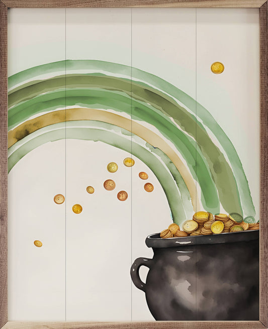 Rainbow And Pot O Gold White: 08x10