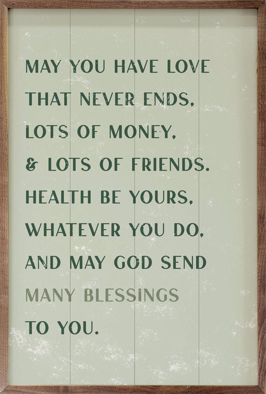 Irish Blessings Green: 5 x 8 x 1.5