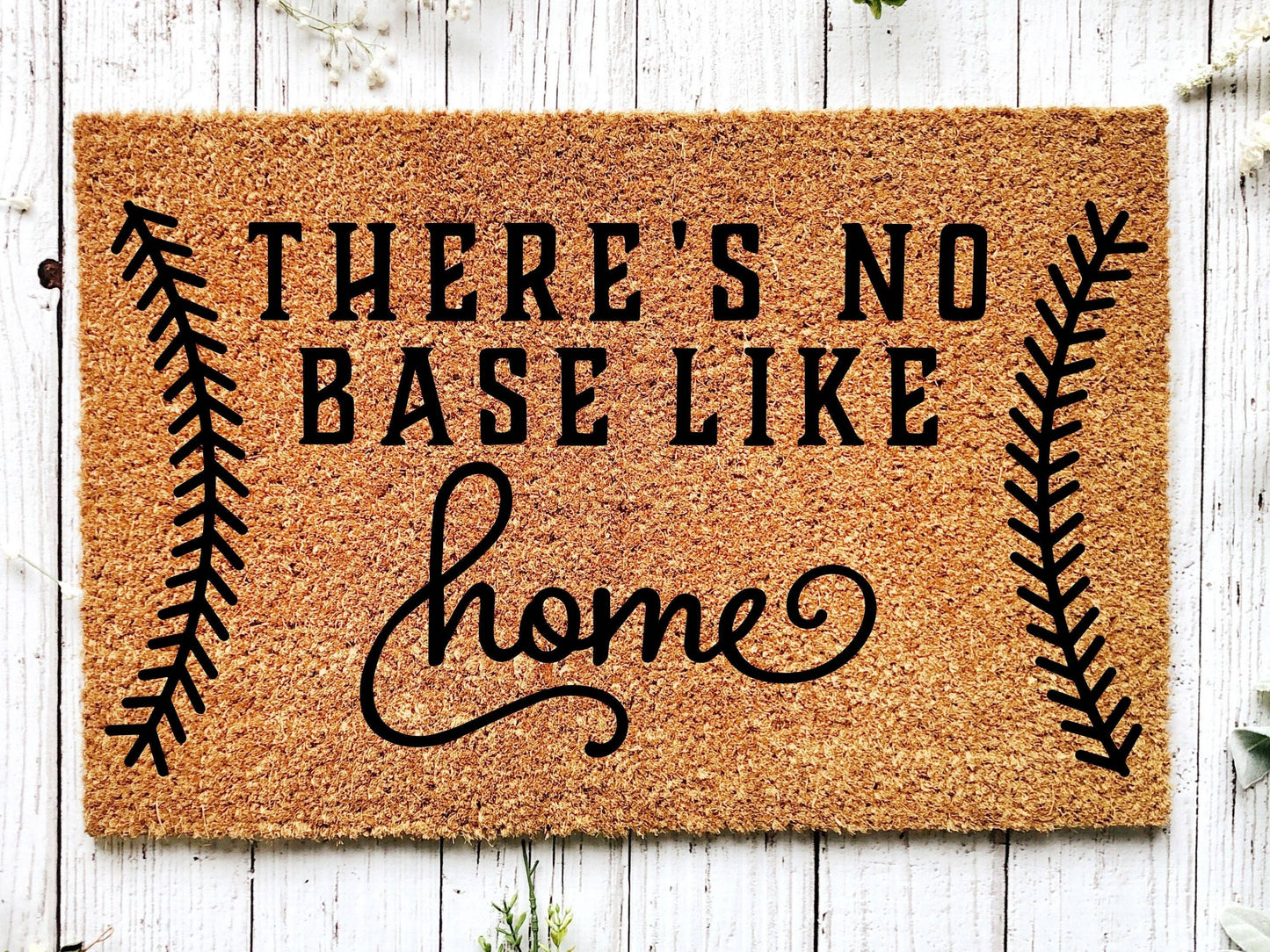 Welcome Mat, Baseball Doormat, Housewarming Gift, Baseball G