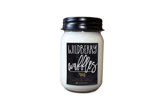 13 oz Mason Jar Soy Candle: Wildberry Waffles, by Milkhouse