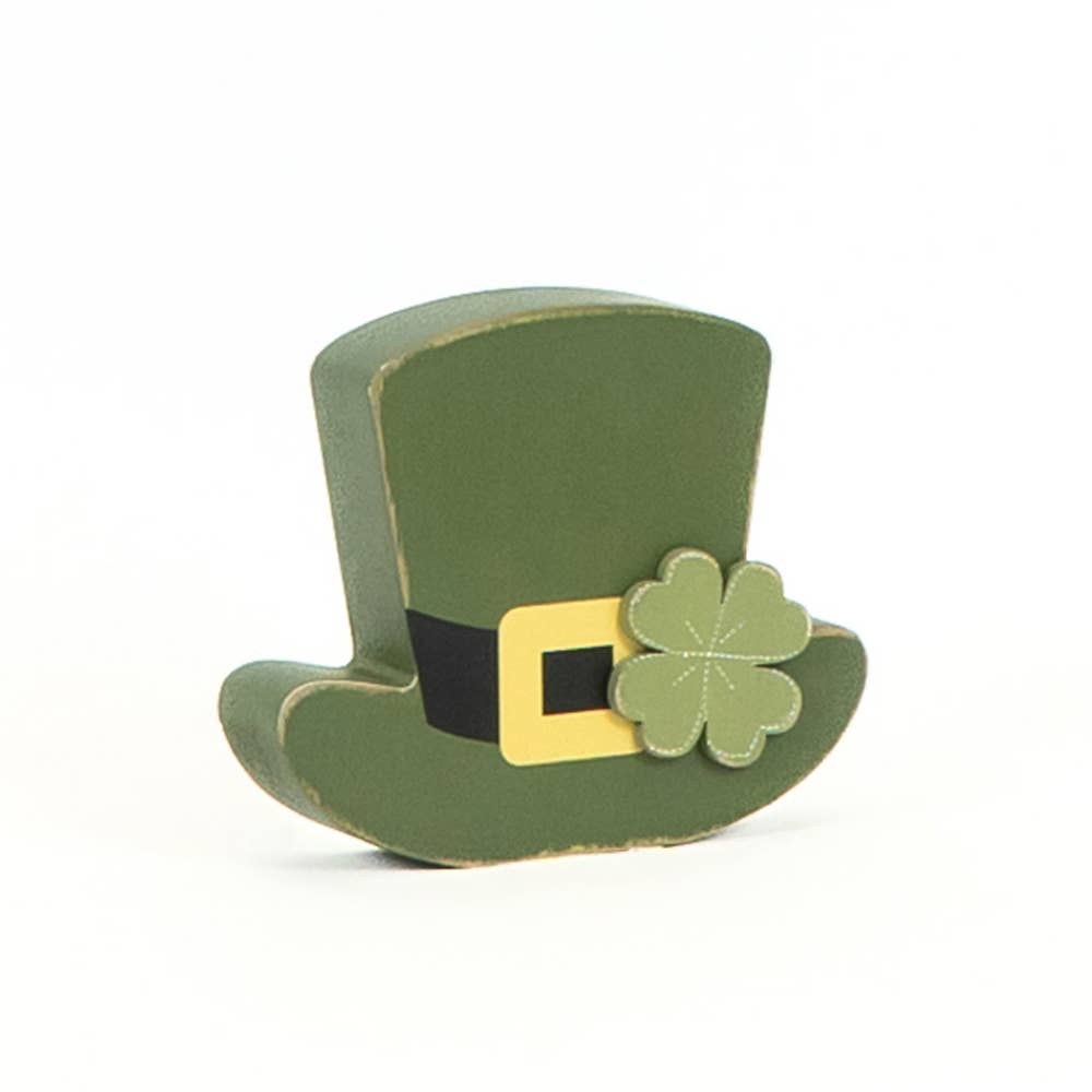Chunky Wood St. Patrick's Hat 4.75x4x1.25