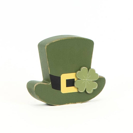 Chunky Wood St. Patrick's Hat 4.75x4x1.25