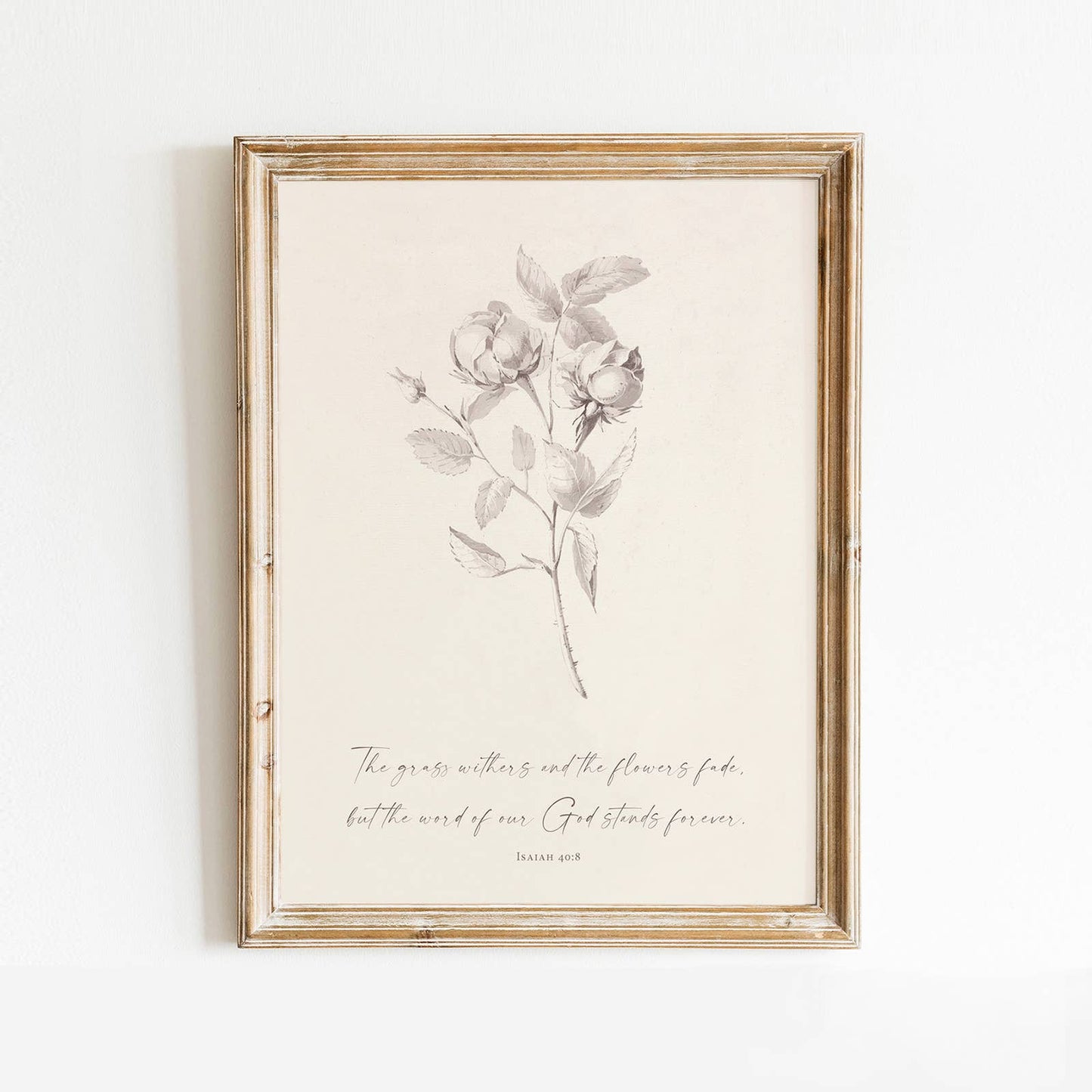 Grass Withers Art Print Christian Gift Decor