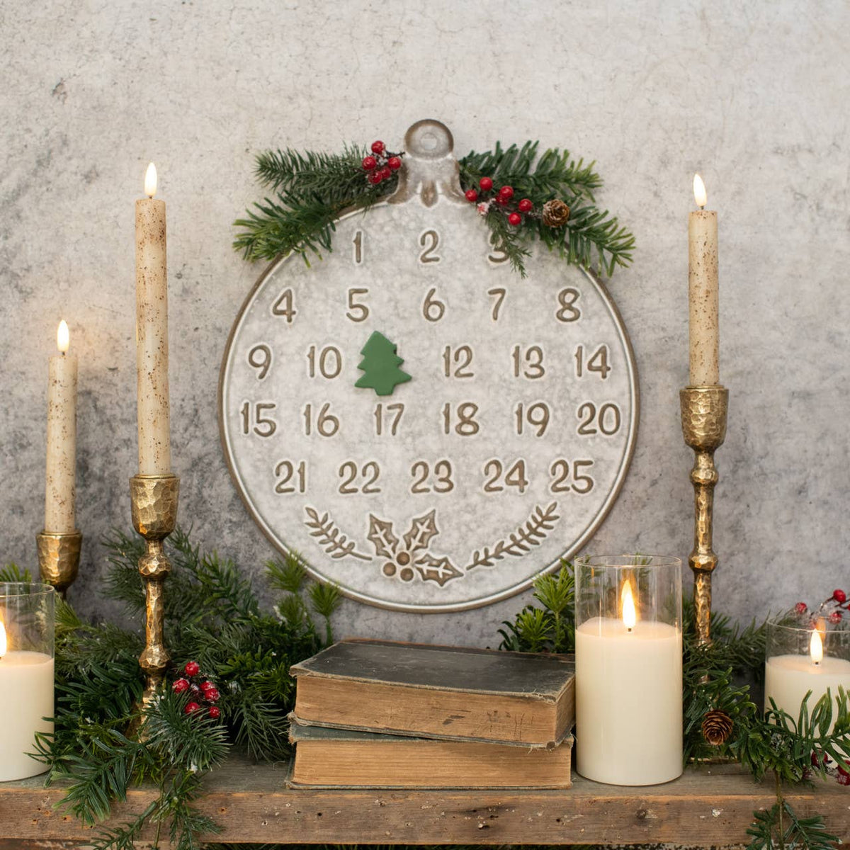 13.5" METAL ORNAMENT CHRISTMAS COUNTDOWN