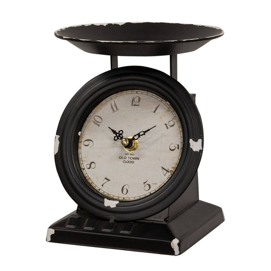 Vintage Black Old Town Scale Clock