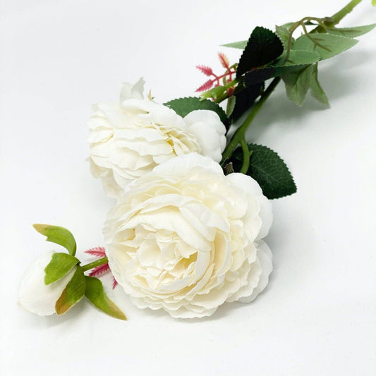 White Peony Stem (Set of 3)