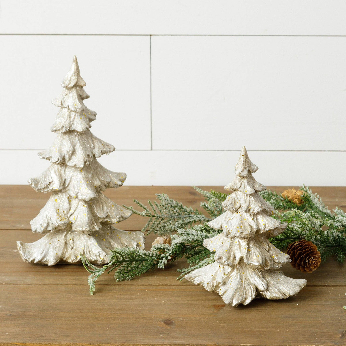 Champagne Tree With Shimmer, Sm And Md (SET OF 2)