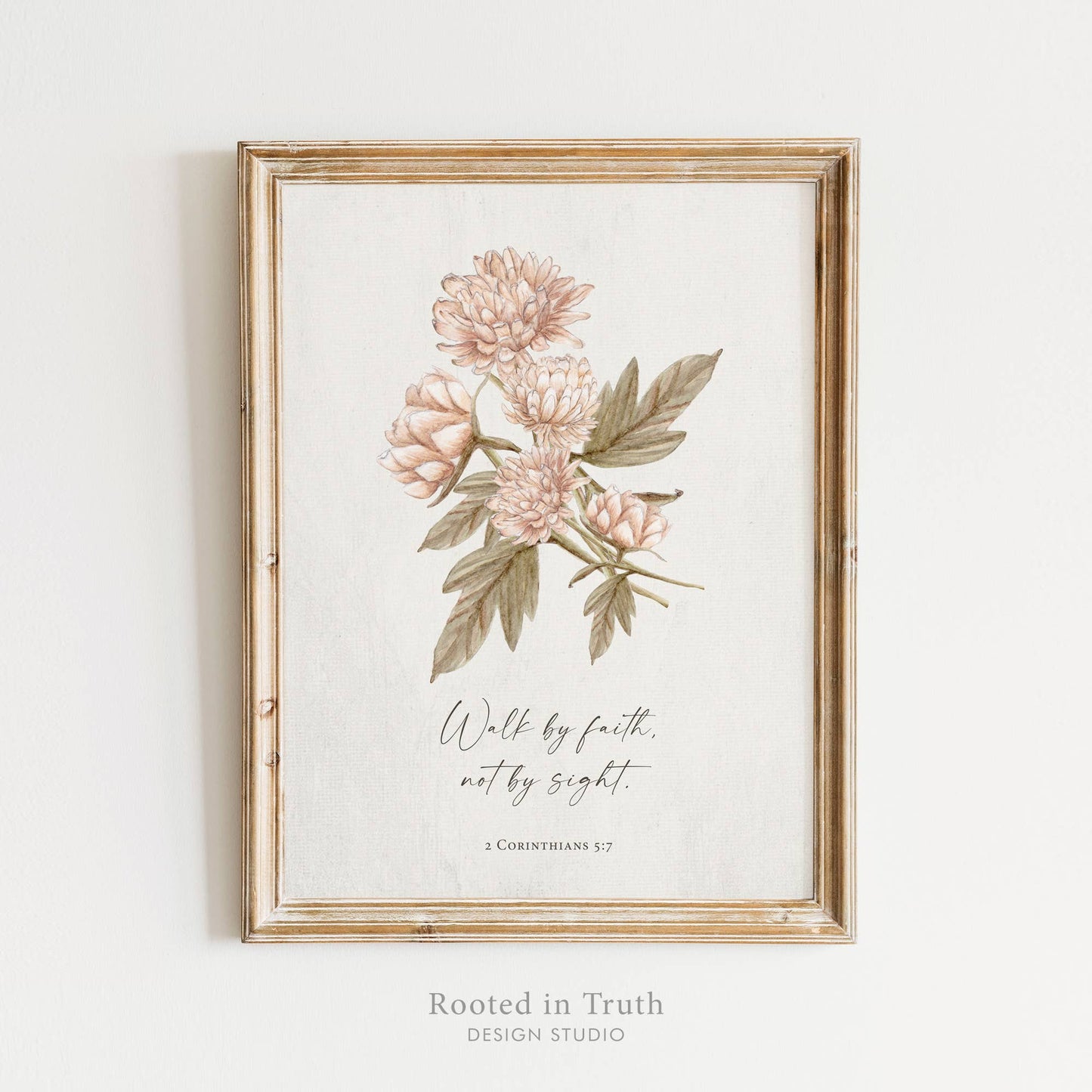 Walk By Faith - Wall Art Print Christian Gift Decor